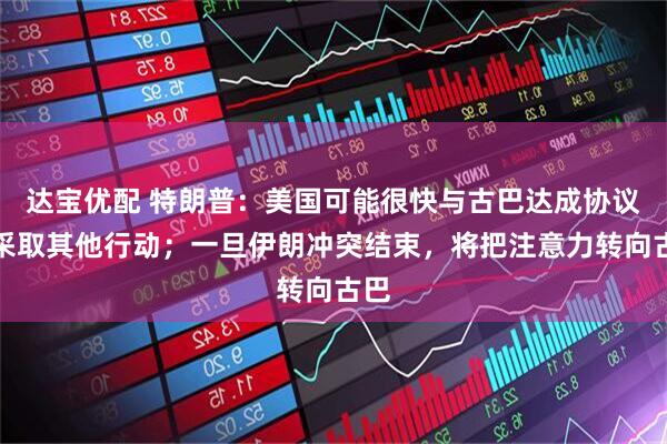 达宝优配 特朗普：美国可能很快与古巴达成协议或采取其他行动；一旦伊朗冲突结束，将把注意力转向古巴