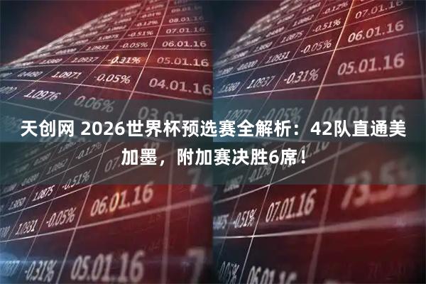 天创网 2026世界杯预选赛全解析：42队直通美加墨，附加赛决胜6席！