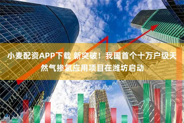 小麦配资APP下载 新突破！我国首个十万户级天然气掺氢应用项目在潍坊启动